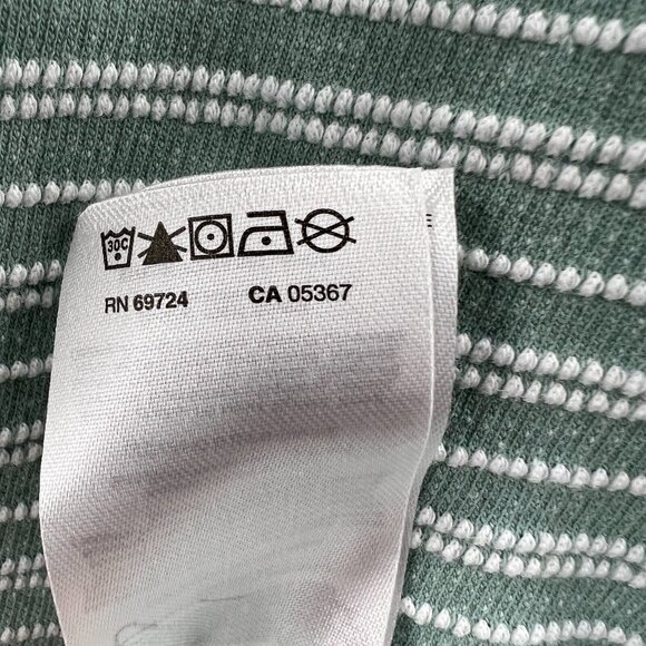 Columbia Womens Top Small Green White Striped‎ Short Sleeve Pullover Shirt - Picture 5 of 8